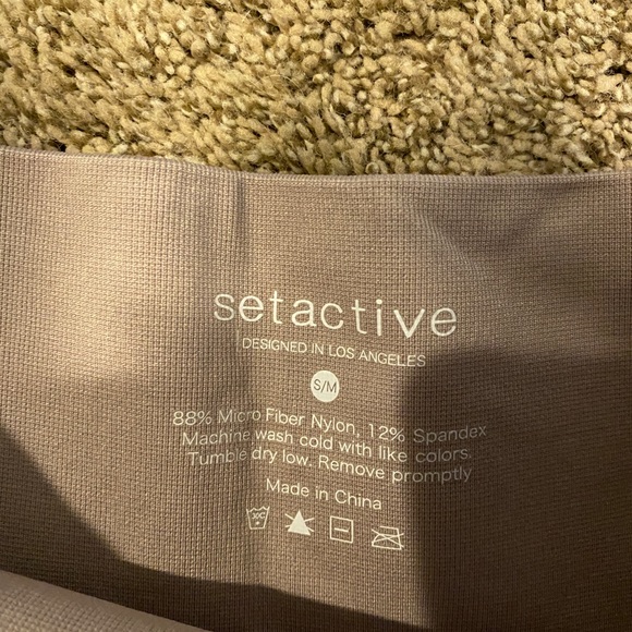 SET ACTIVE ribbed seamless leggings! Size S/M only worn a few times! - Picture 1 of 2